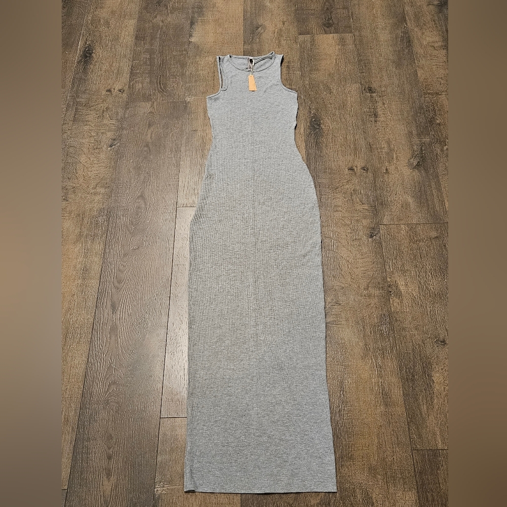 SKIMS Heather Gray Maxi Dress